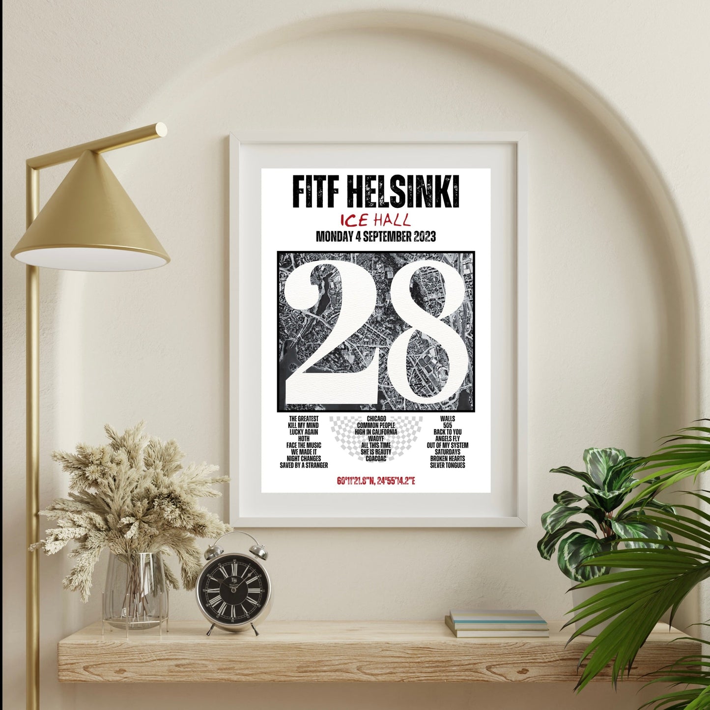 FITF World Tour Helsinki 2023 Setlist Print