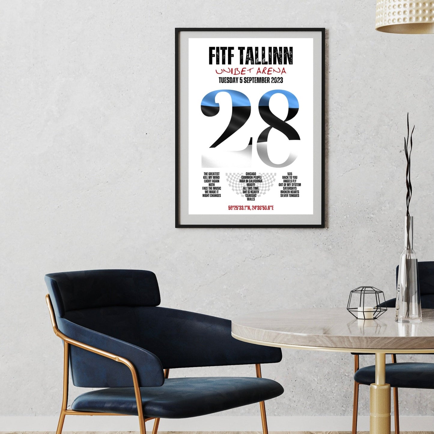 FITF World Tour Tallinn 2023 Setlist Print