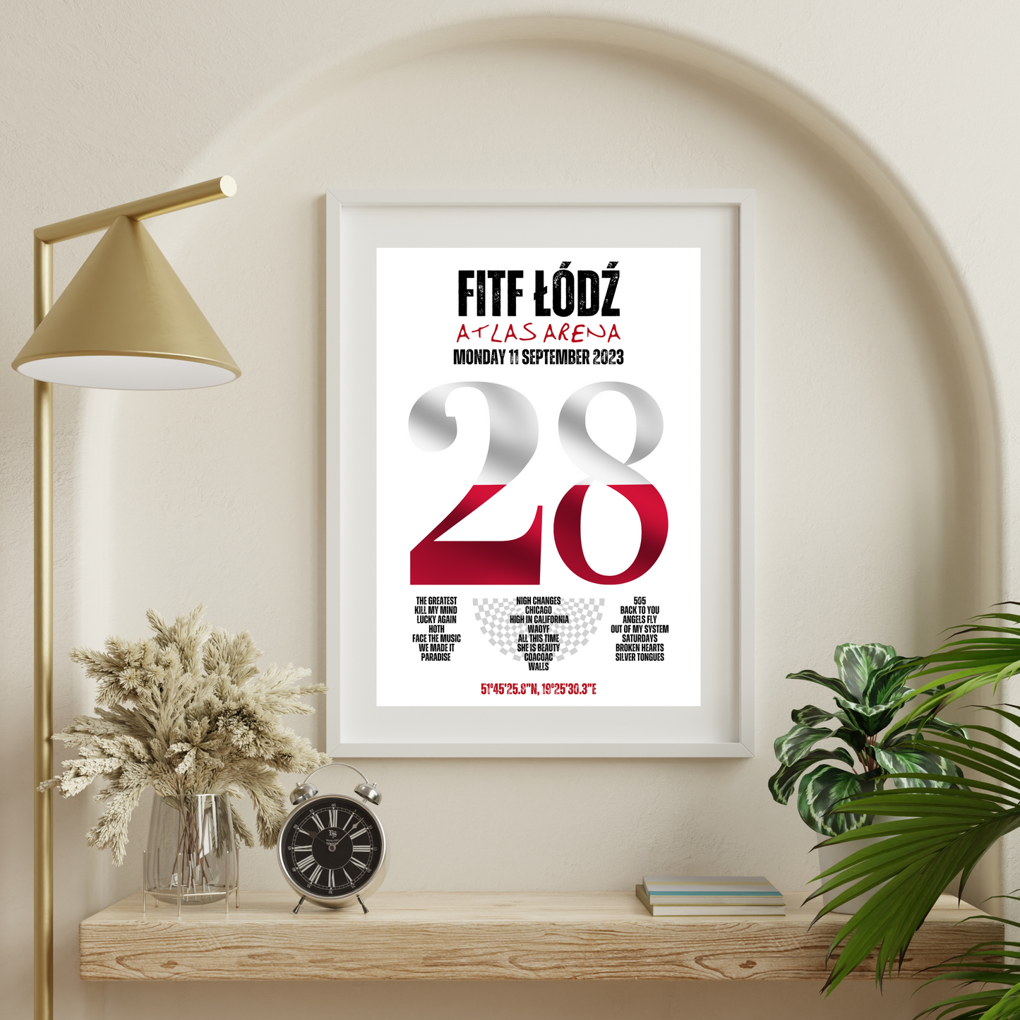 FITF World Tour Łódź 2023 Setlist Print