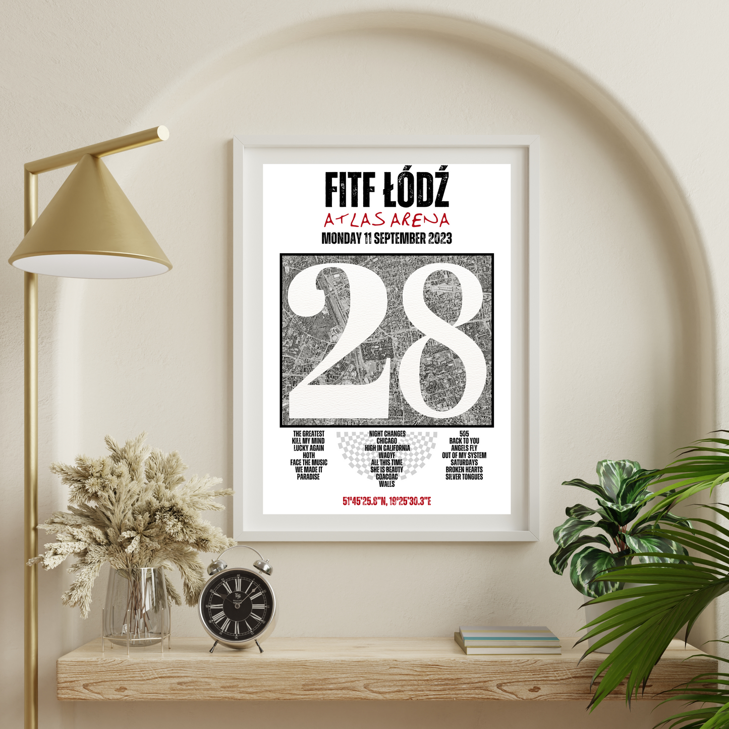 FITF World Tour Łódź 2023 Setlist Print