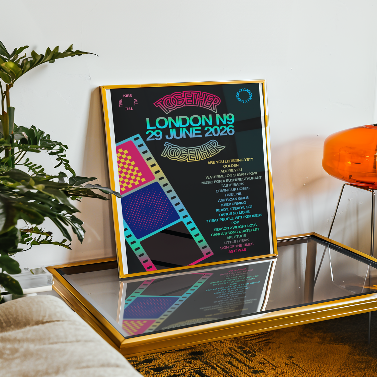 Together Together London N9 (29 June) Setlist Print | 5 sizes