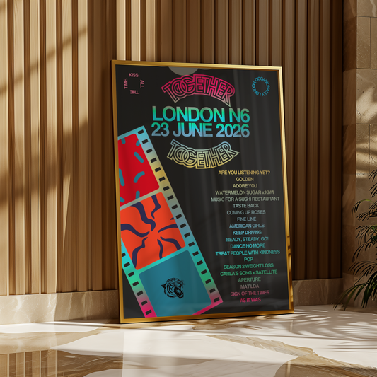 Together Together London N6 (23 June) Setlist Print | 5 sizes