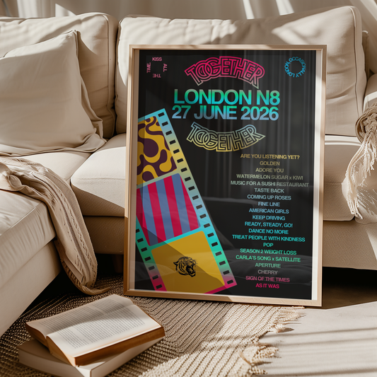 Together Together London N8 (27 June) Setlist Print | 5 sizes