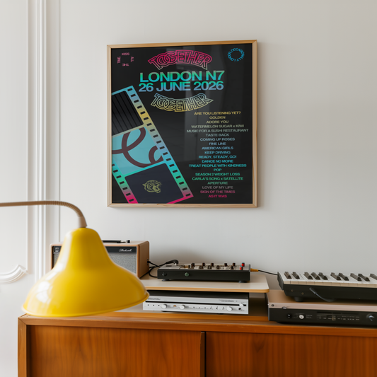 Together Together London N7 (26 June) Setlist Print | 5 sizes