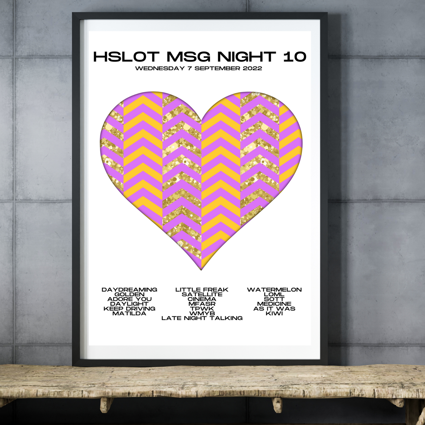 Love On Tour - HSLOT 2022 MSG New York N10 Show Poster Print - 2 styles | 3 sizes