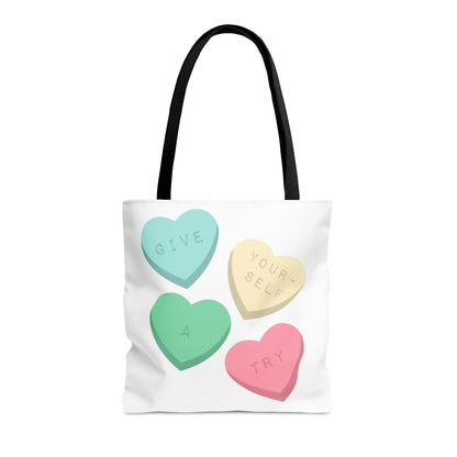 Give Yourself A Try Tote Bag | 3 sizes