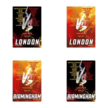 Busted vs McFly Tour Setlist Prints | 2 designs | 3 sizes
