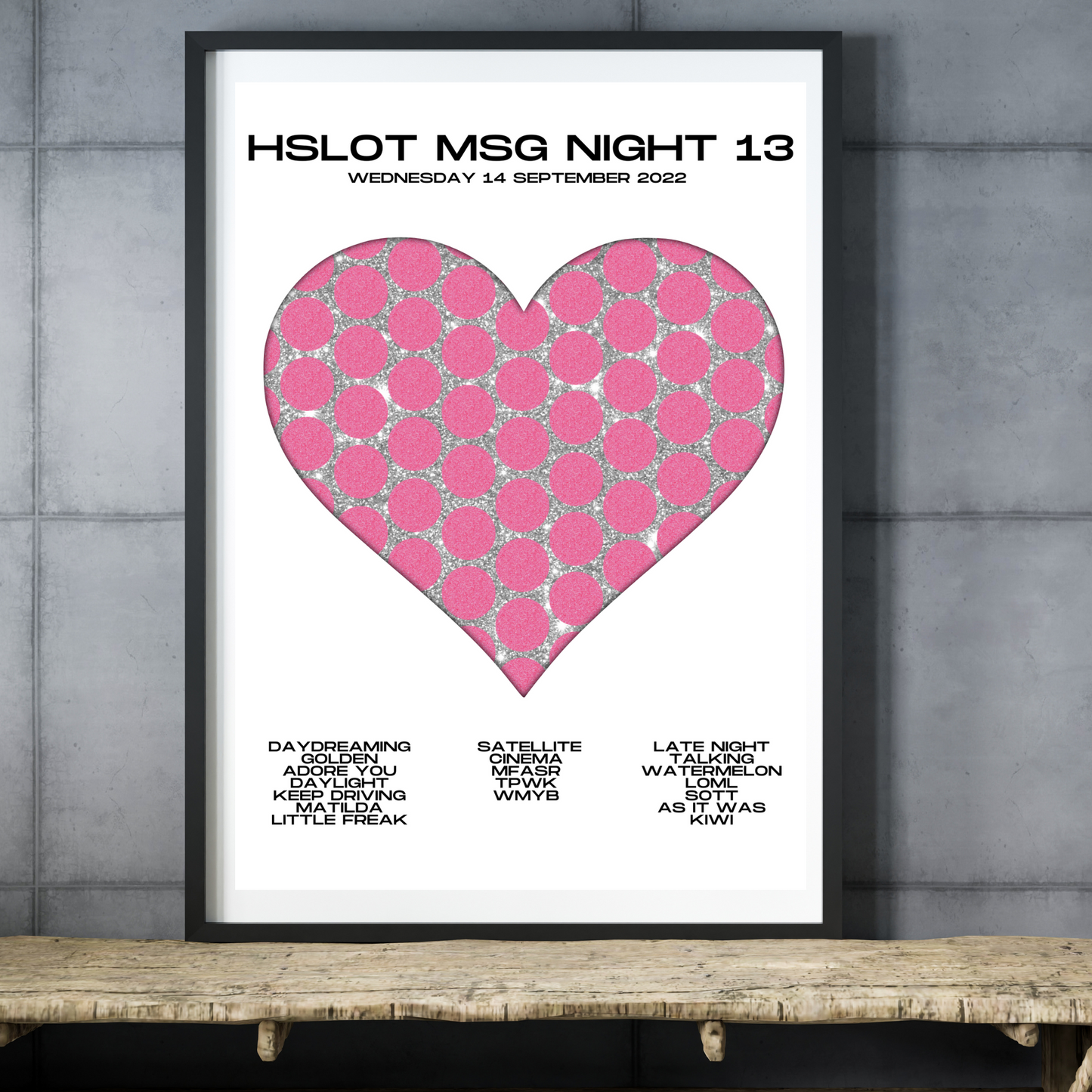 Love On Tour - HSLOT 2022 MSG New York N13 Show Poster Print - 2 styles | 3 sizes