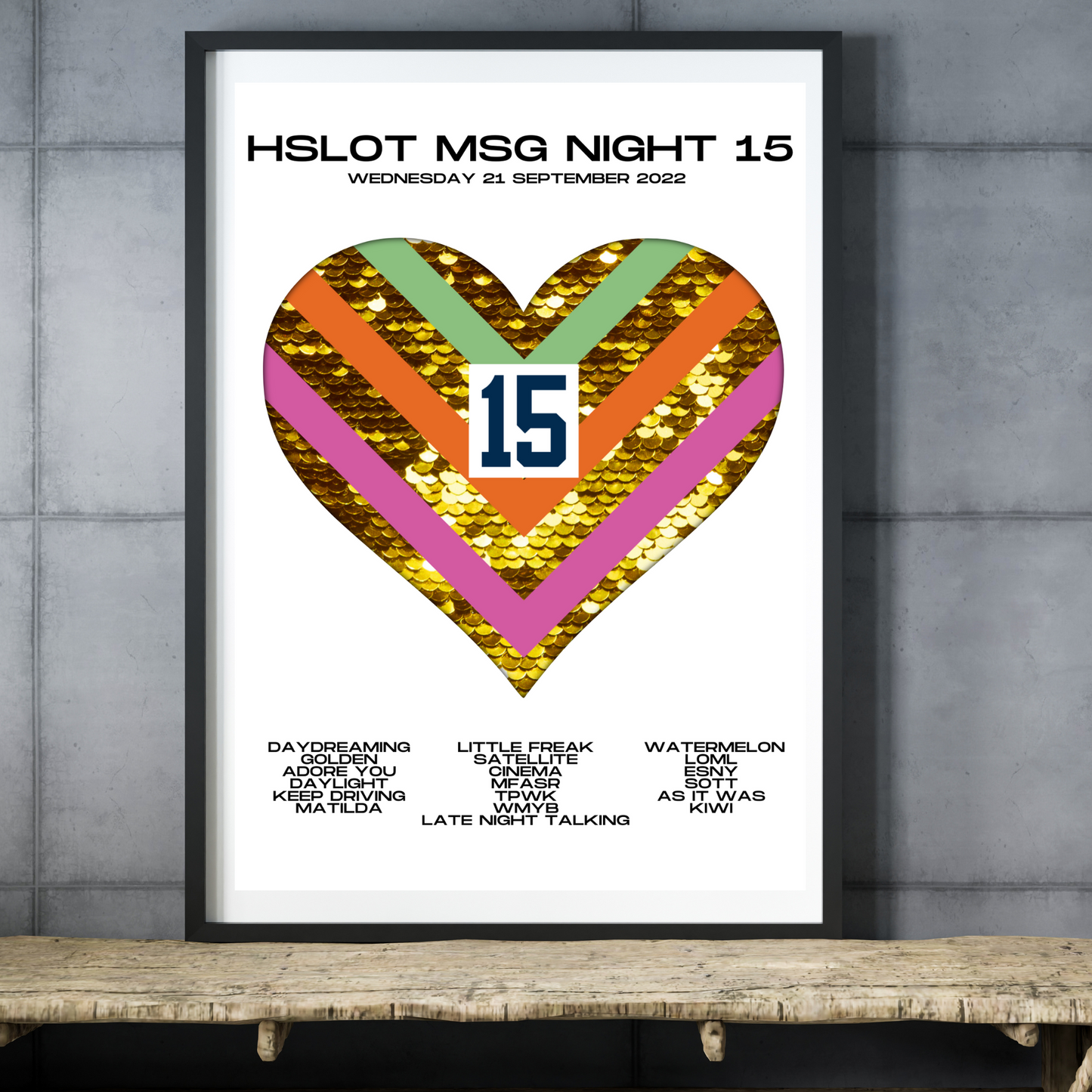 Love On Tour - HSLOT 2022 MSG New York N15 Show Poster Print - 2 styles | 3 sizes