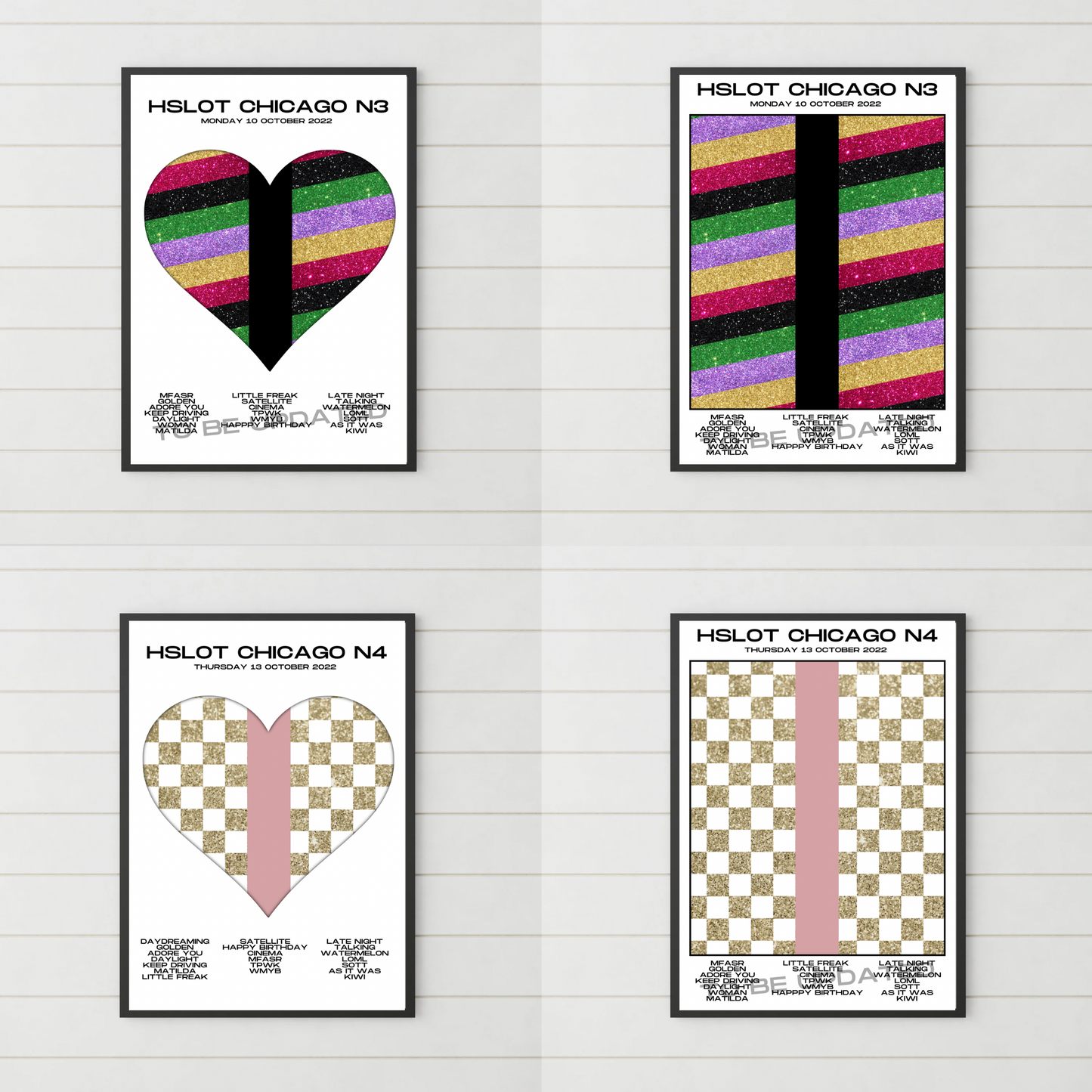 HSLOT 2022 Canada, USA & South America Setlist Posters | All Shows | 3 Sizes