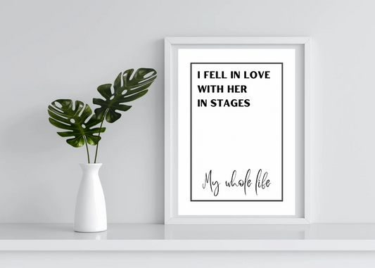 The 1975 inspired Lyric Print - Me & You Together Song