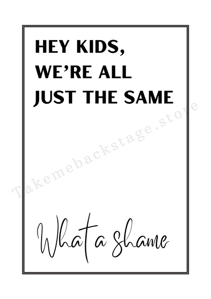 The 1975 inspired Lyric Print - Paris