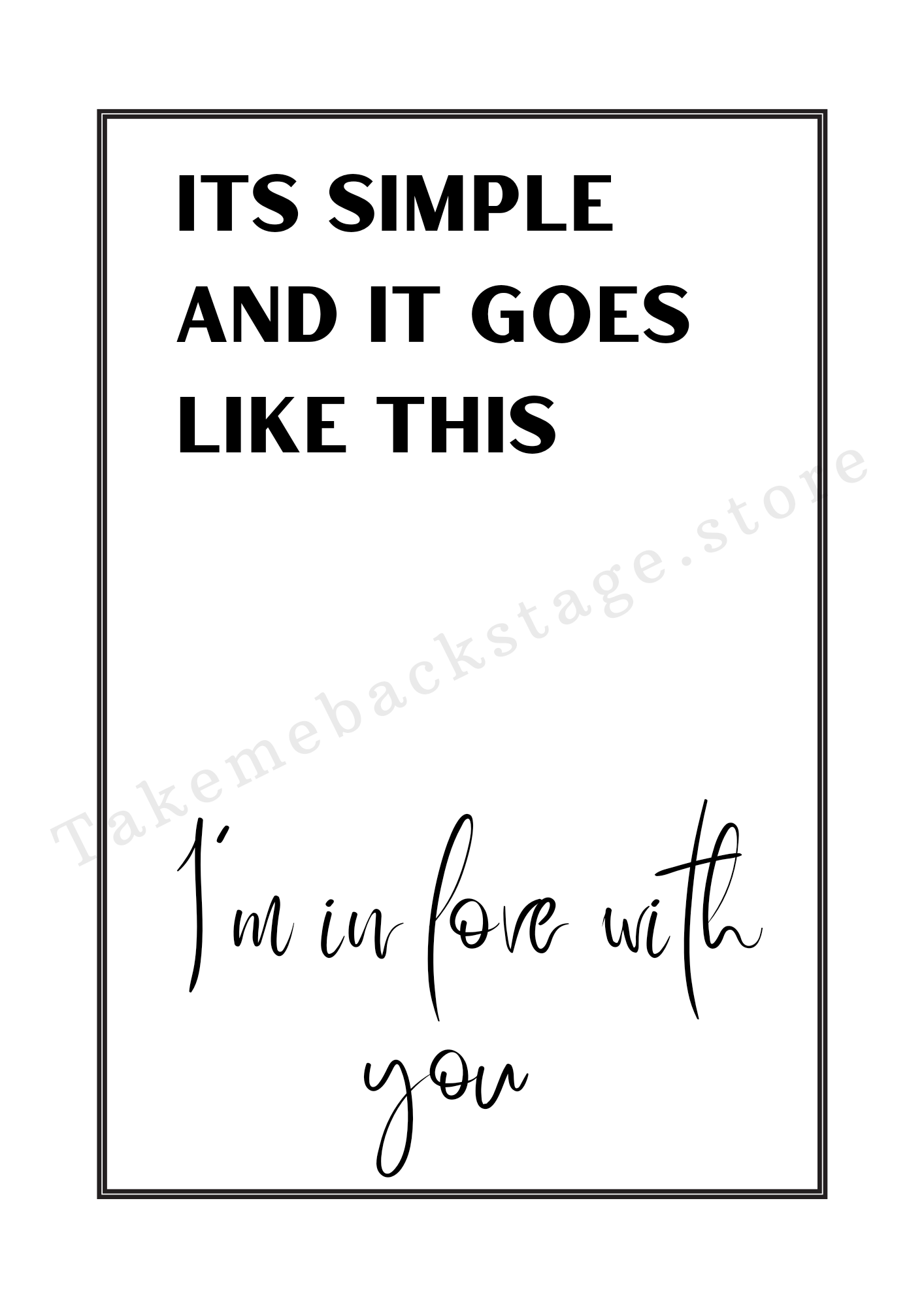 The 1975 inspired Lyric Print - I'm In Love With You