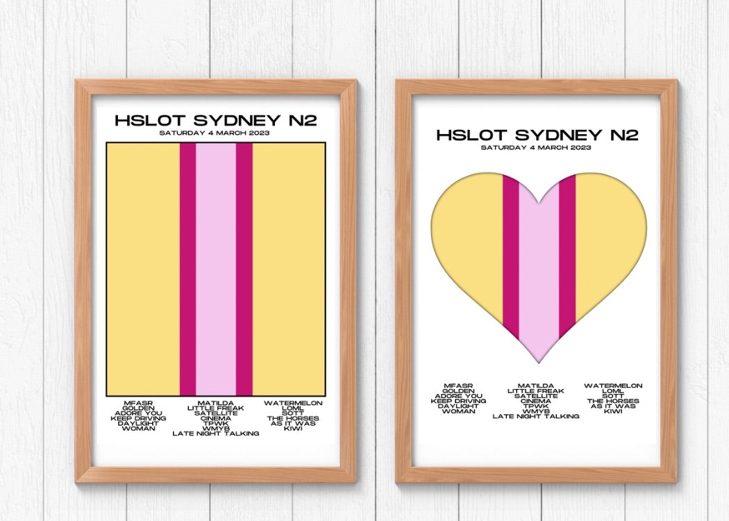 Love On Tour - HSLOT 2023 Sydney N2 Show Poster Print - 2 styles | 3 sizes