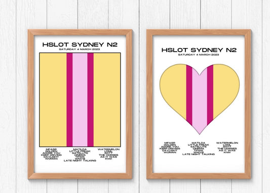 Love On Tour - HSLOT 2023 Sydney N2 Show Poster Print - 2 styles | 3 sizes