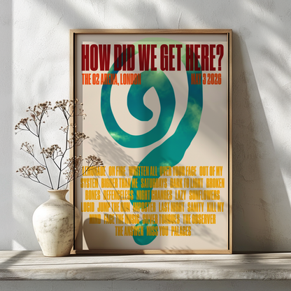 How Did We Get Here London Setlist Print | 5 sizes