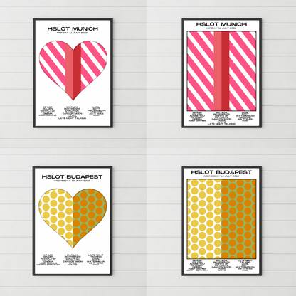 HSLOT 2022 Europe Setlist Posters | All Shows | 3 Sizes