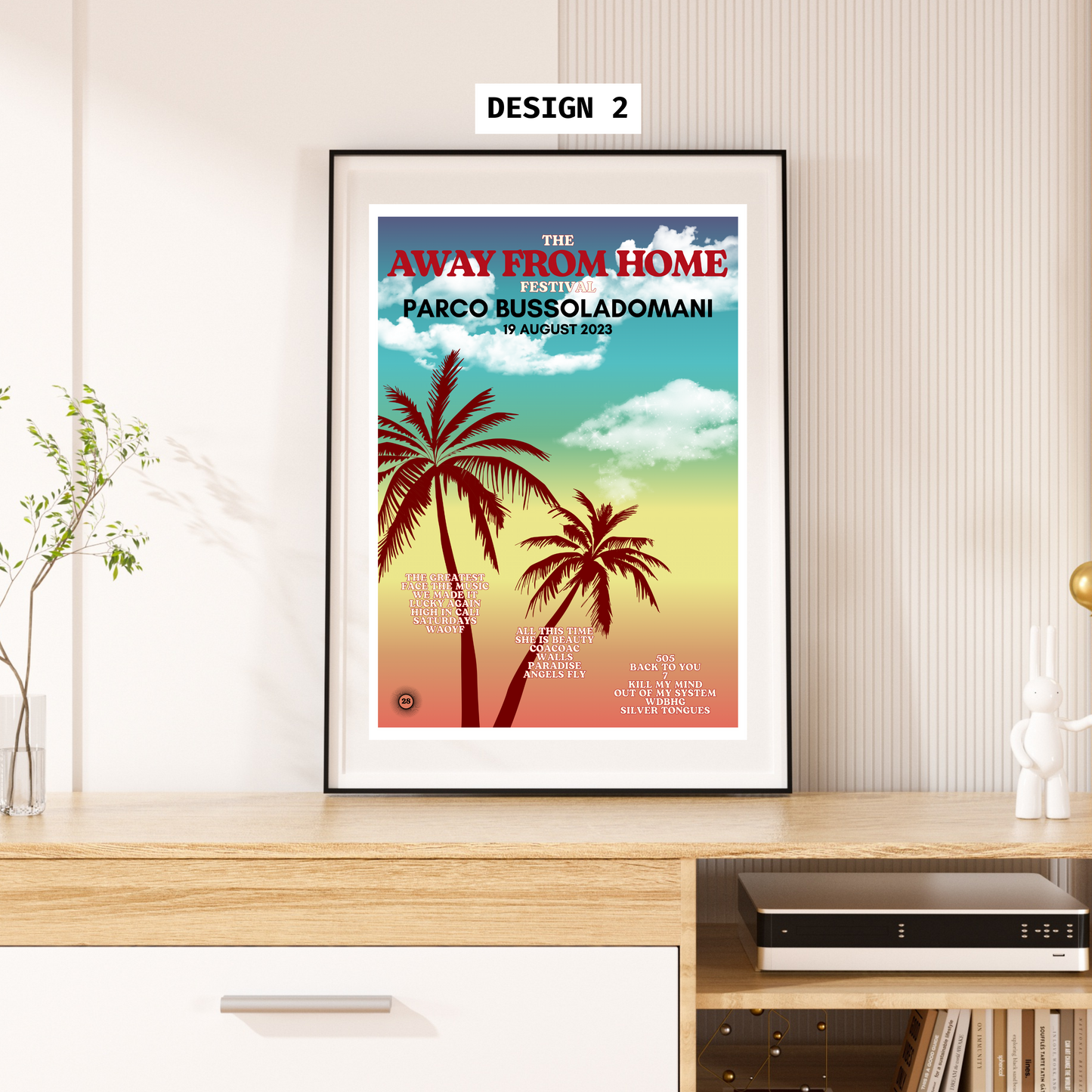 Away From Home Festival 2023 Setlist Print | AFHF | 2 designs