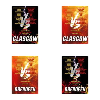 Busted vs McFly Tour Setlist Prints | 2 designs | 3 sizes