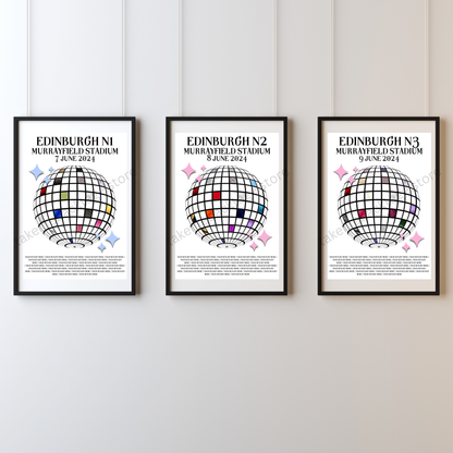 Eras Edinburgh Setlist Show Posters | Print | 3 Sizes