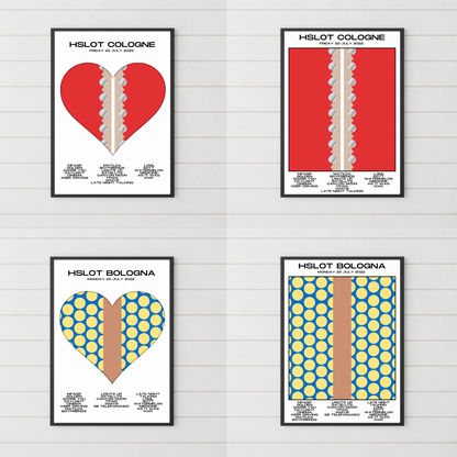 HSLOT 2022 Europe Setlist Posters | All Shows | 3 Sizes