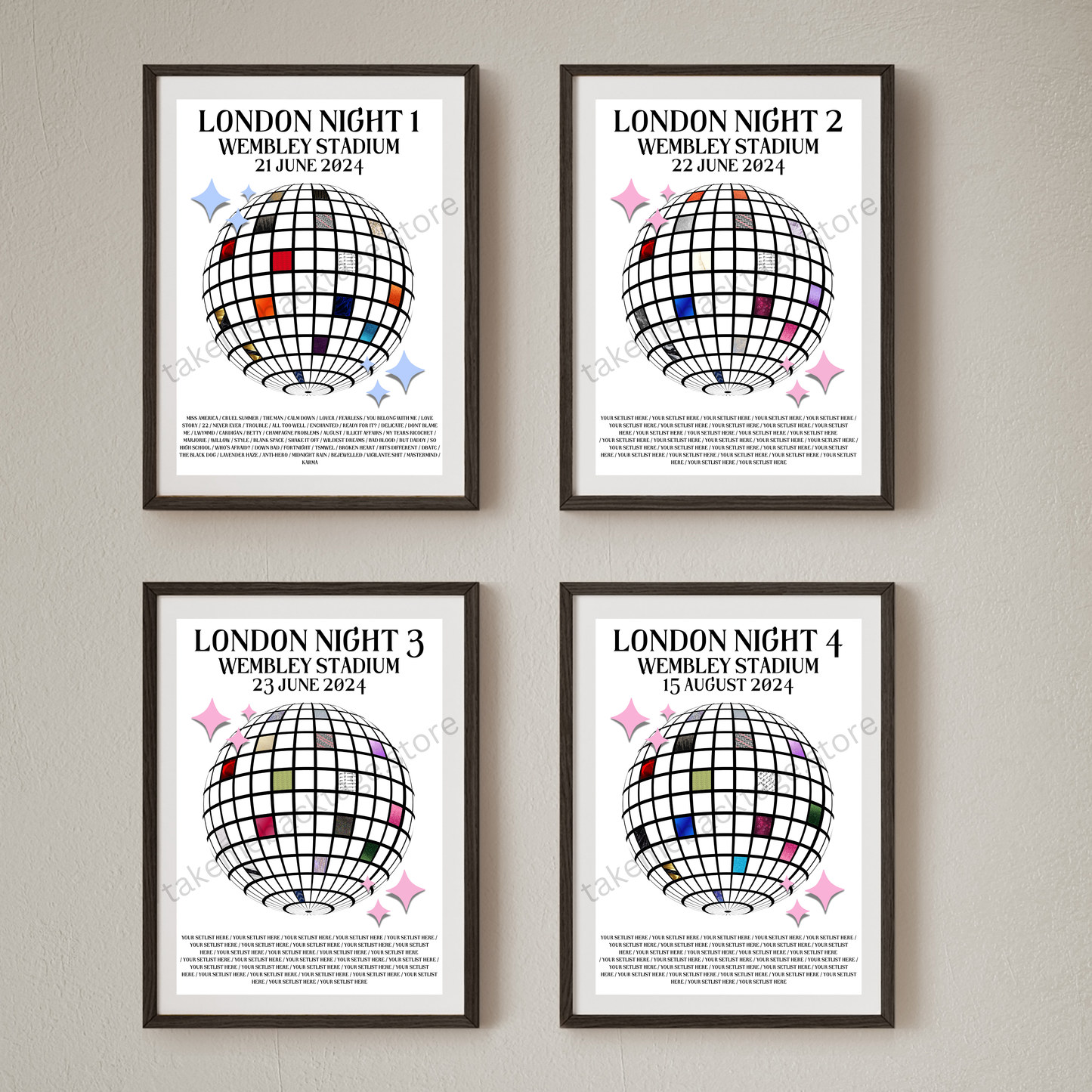 Eras London Setlist Show Posters | Print | 3 Sizes