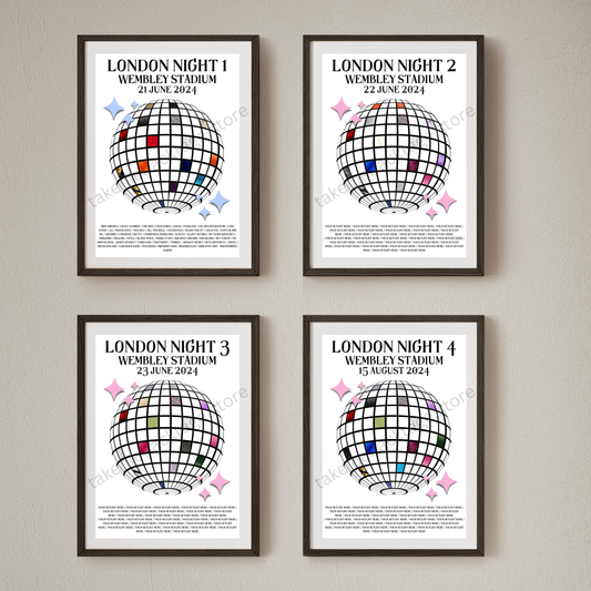 Eras London Setlist Show Posters | Print | 3 Sizes