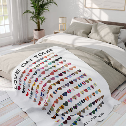 169 Collection Love on Tour Fleece Blanket | HSLOT | 3 Sizes