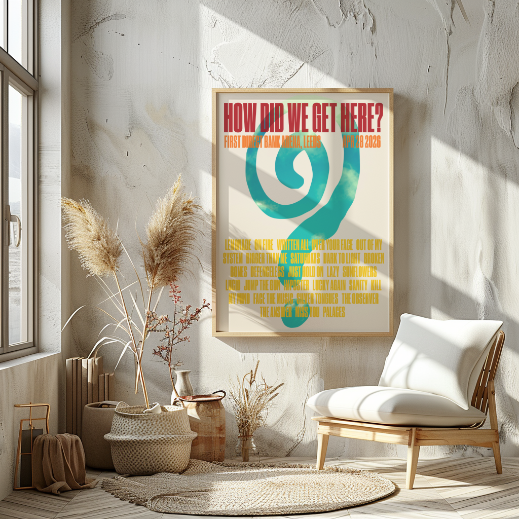 How Did We Get Here Leeds Setlist Print | 5 sizes