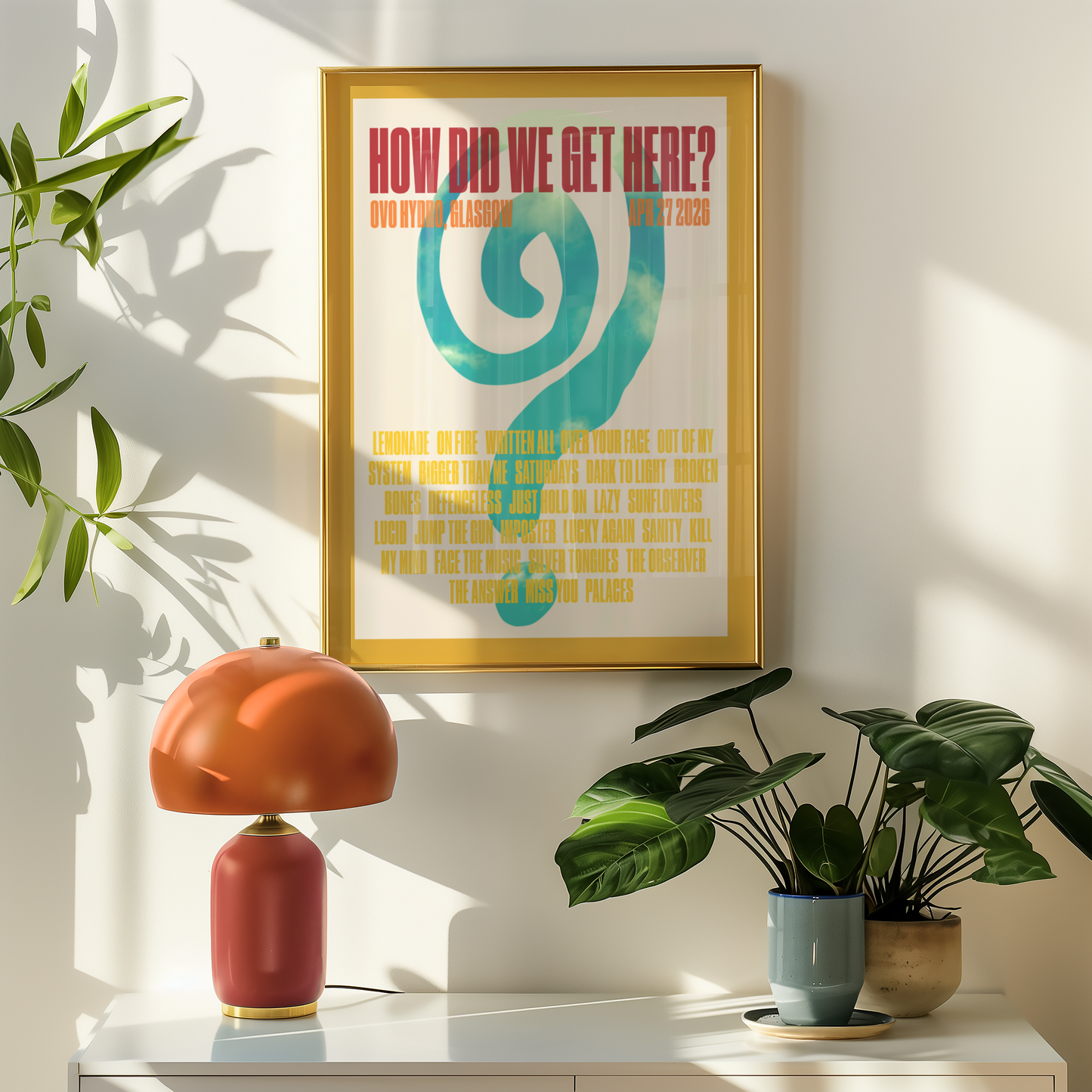 How Did We Get Here Glasgow Setlist Print | 5 sizes