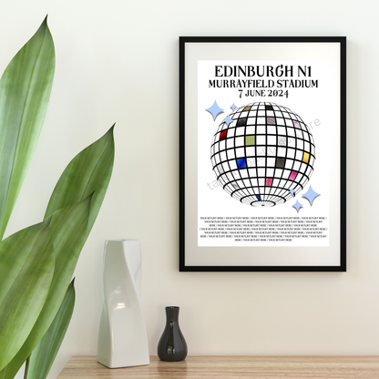 Eras Edinburgh Setlist Show Posters | Print | 3 Sizes