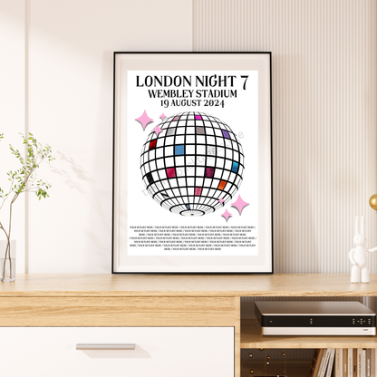 Eras London Setlist Show Posters | Print | 3 Sizes