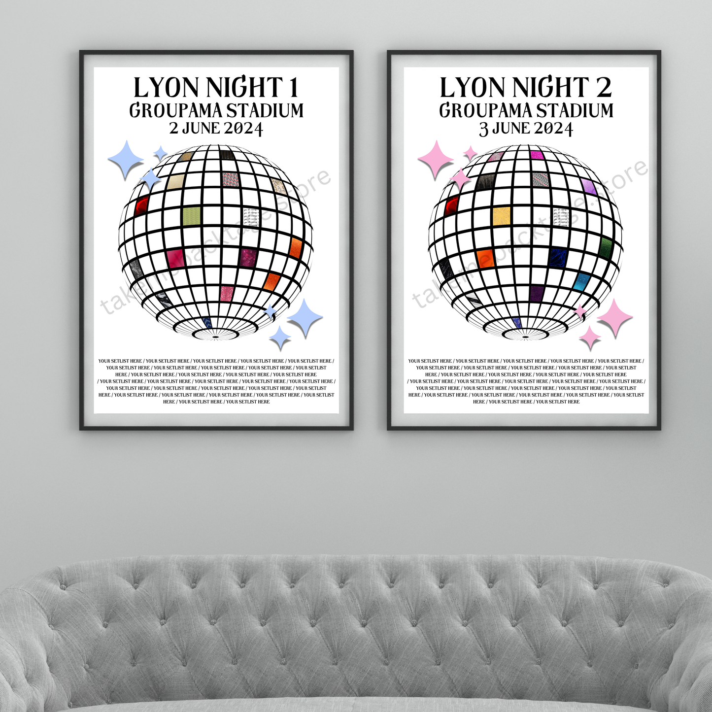 Eras Lyon Setlist Show Posters | Print | 3 Sizes