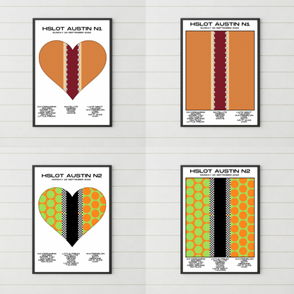 HSLOT 2022 Canada, USA & South America Setlist Posters | All Shows | 3 Sizes