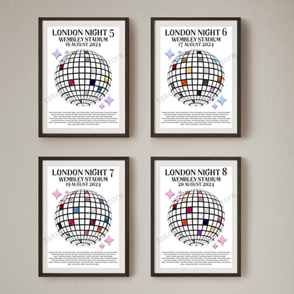 Eras London Setlist Show Posters | Print | 3 Sizes