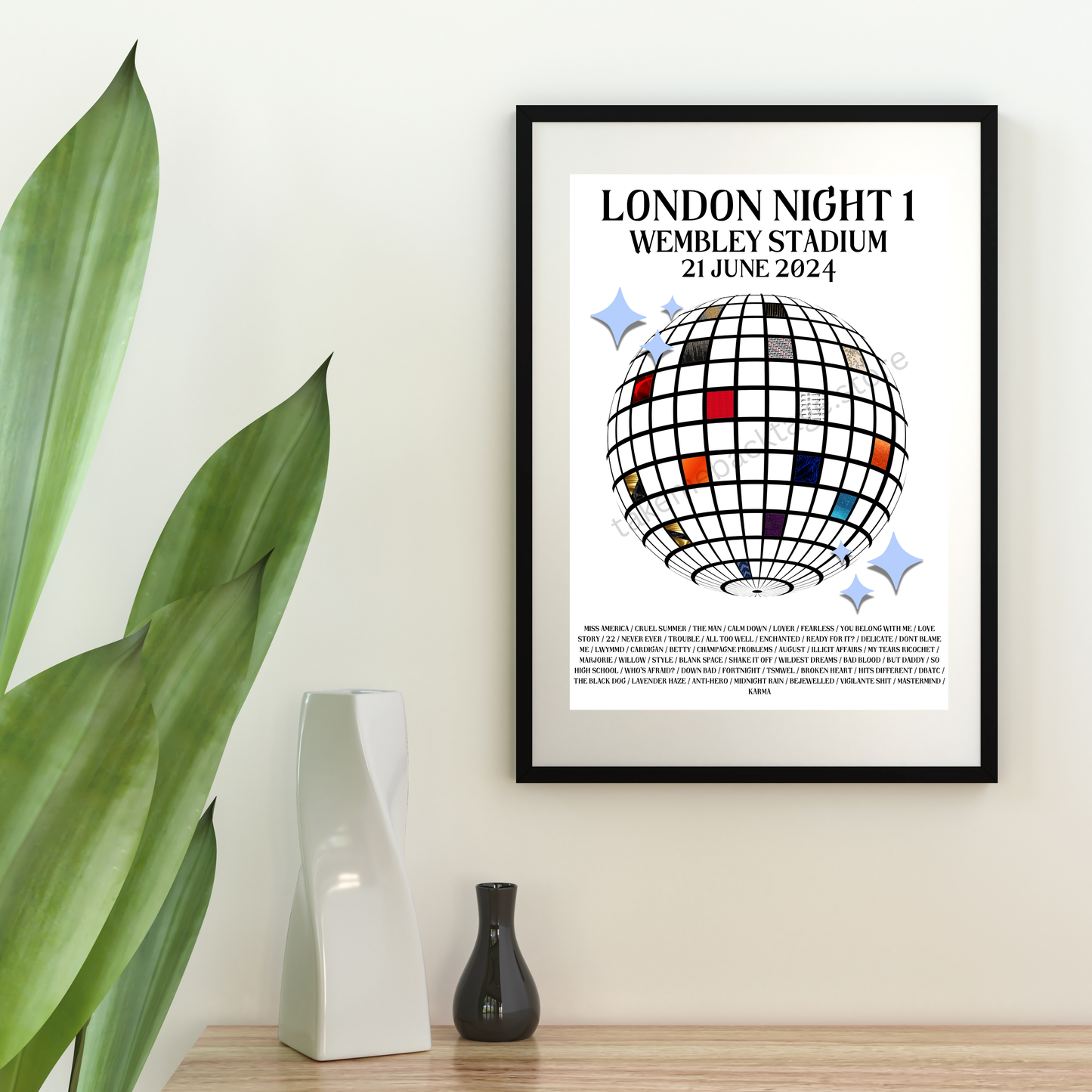 Eras London Setlist Show Posters | Print | 3 Sizes