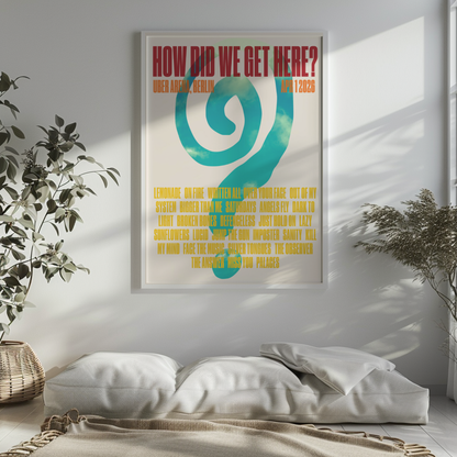 How Did We Get Here Berlin Setlist Print | 5 sizes