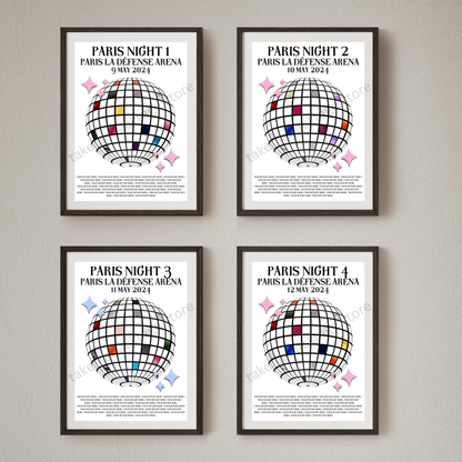 Eras Paris Setlist Show Posters | Print | 3 Sizes