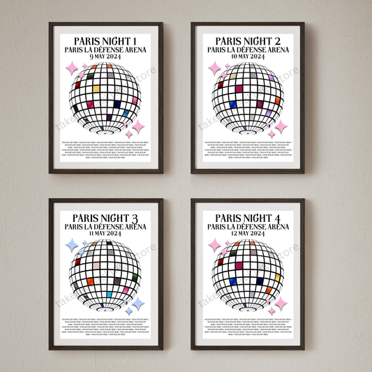 Eras Paris Setlist Show Posters | Print | 3 Sizes