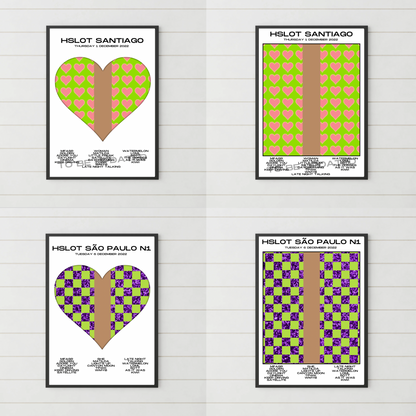 HSLOT 2022 Canada, USA & South America Setlist Posters | All Shows | 3 Sizes