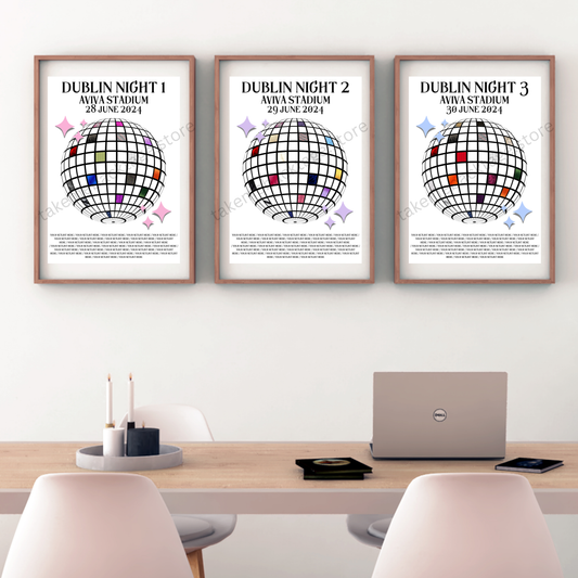 Eras Dublin Setlist Show Posters | Print | 3 Sizes