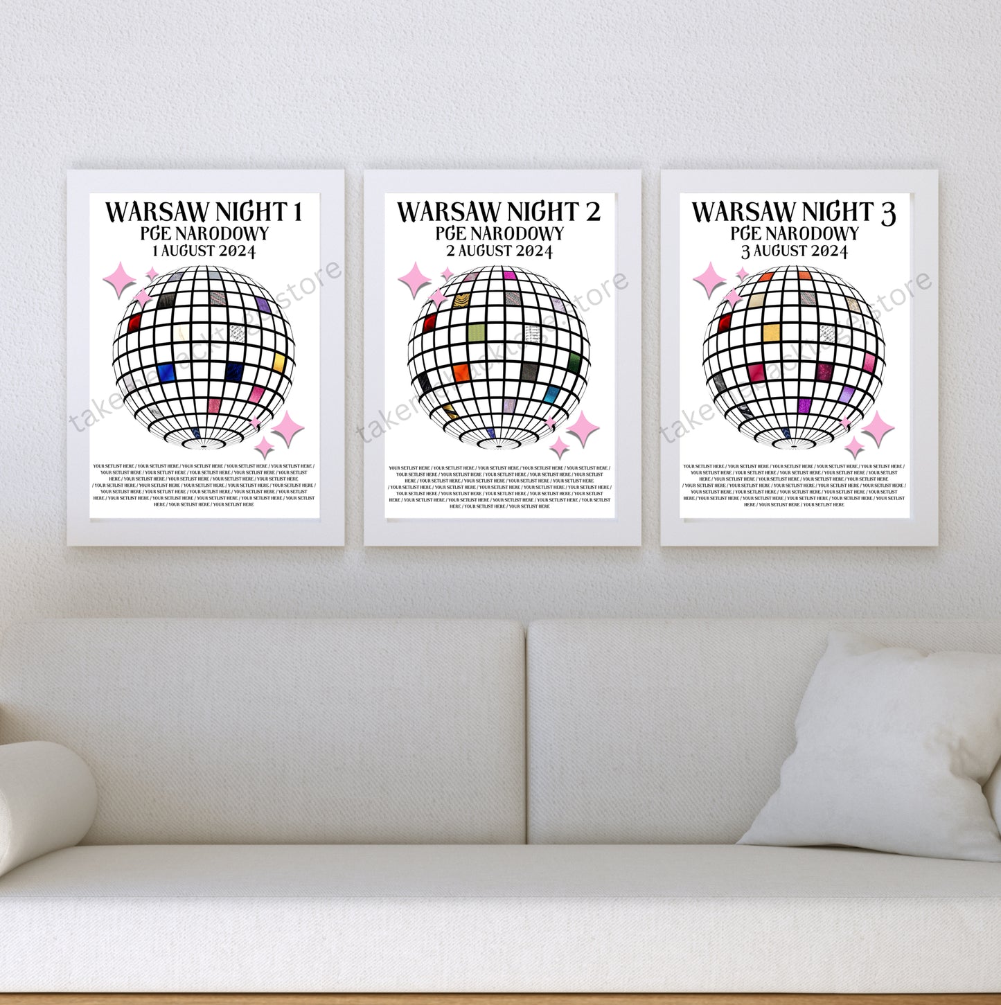 Eras Warsaw Setlist Show Posters | Print | 3 Sizes