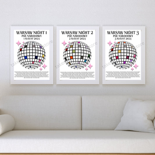 Eras Warsaw Setlist Show Posters | Print | 3 Sizes