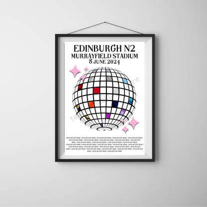 Eras Edinburgh Setlist Show Posters | Print | 3 Sizes