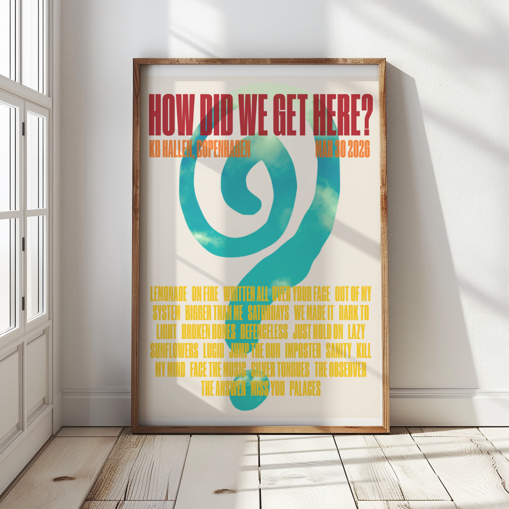 How Did We Get Here Copenhagen Setlist Print | 5 sizes