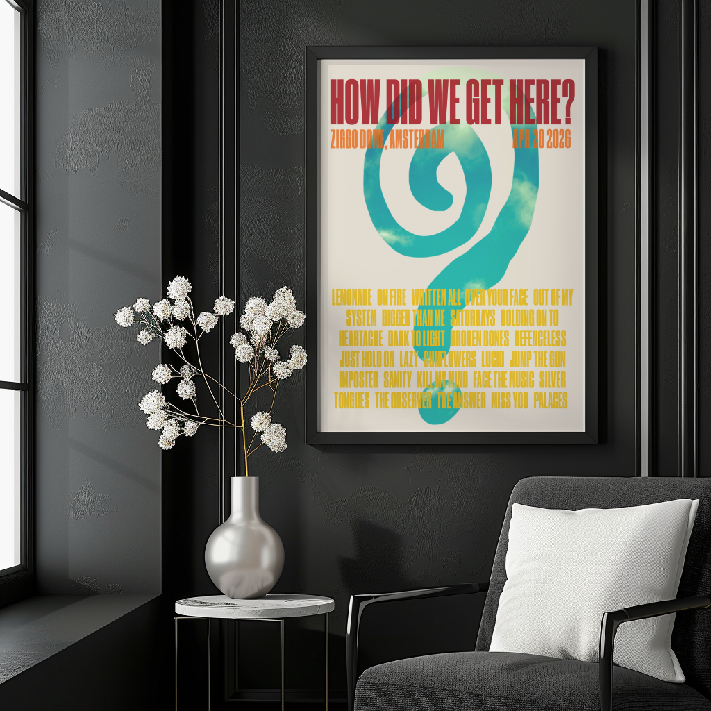 How Did We Get Here Amsterdam Setlist Print | 5 sizes