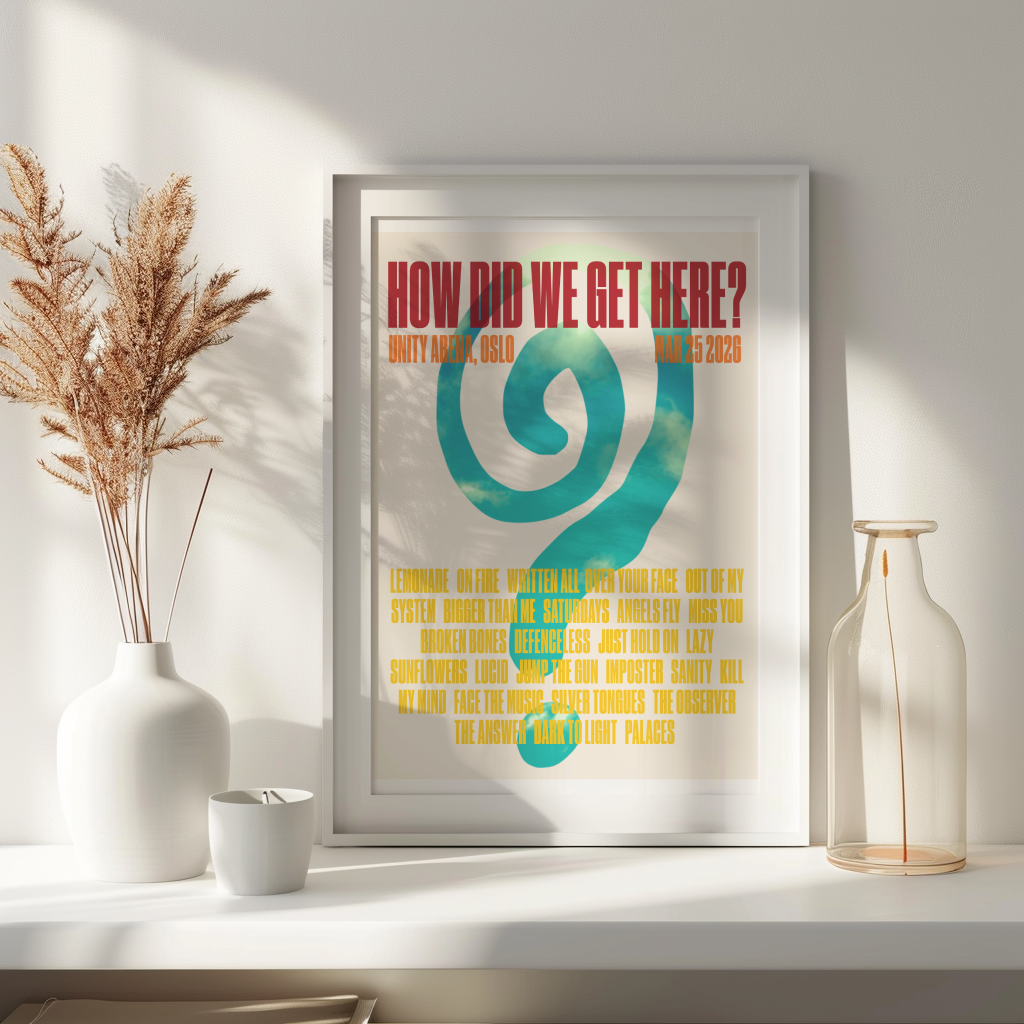 How Did We Get Here Oslo Setlist Print | 5 sizes