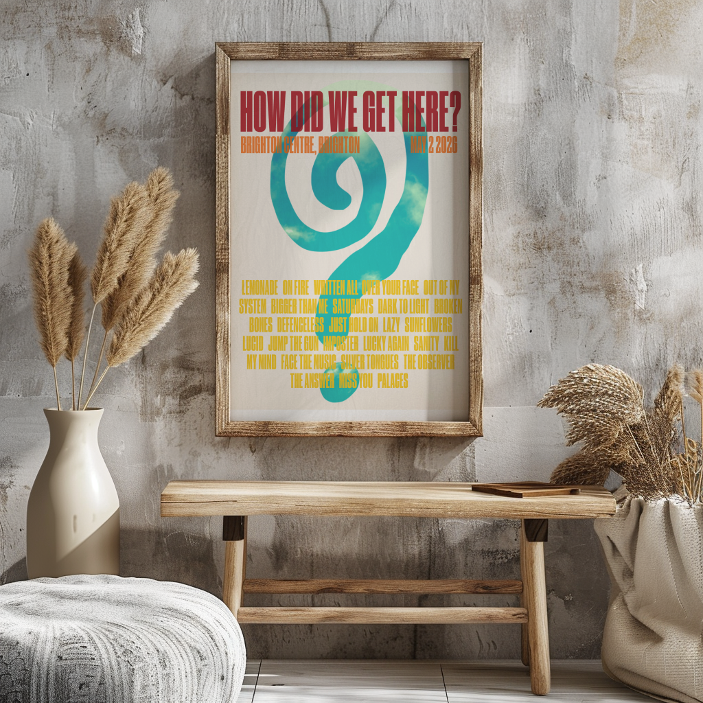 How Did We Get Here Brighton Setlist Print | 5 sizes