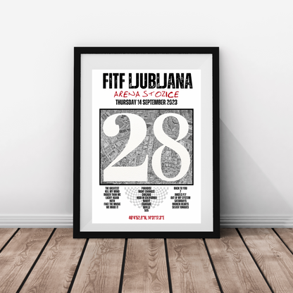 FITF World Tour Ljubljana 2023 Setlist Print