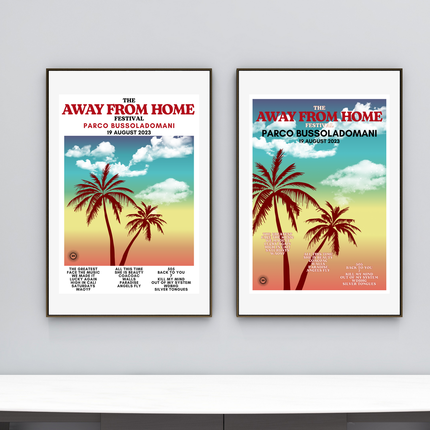 Away From Home Festival 2023 Setlist Print | AFHF | 2 designs